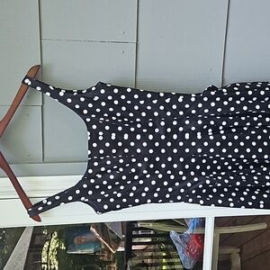 Ladies chaps Polka dot dress size 6 black and white polka dot
